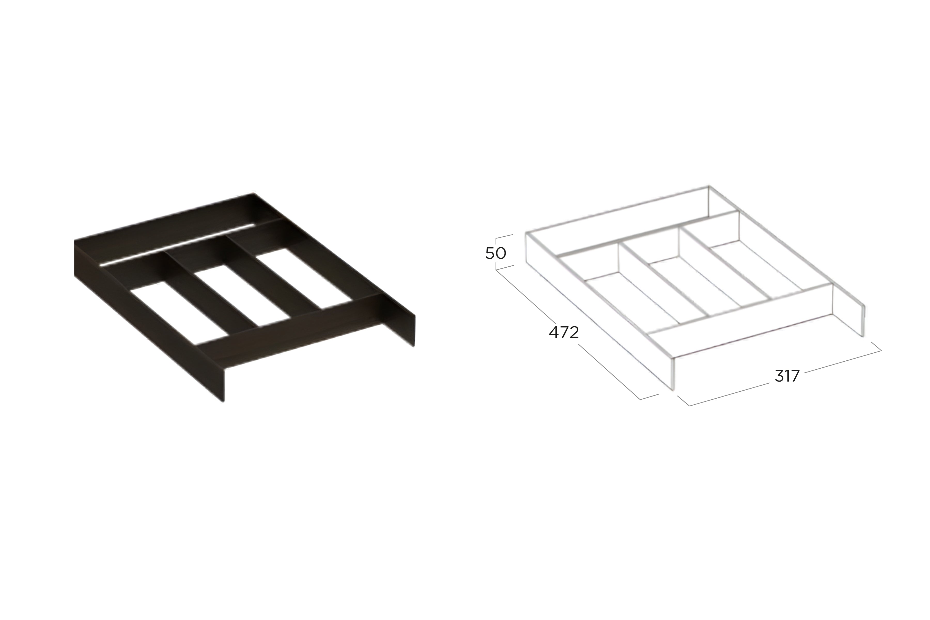 BELNET Cutlery Insert for Kitchen Drawers