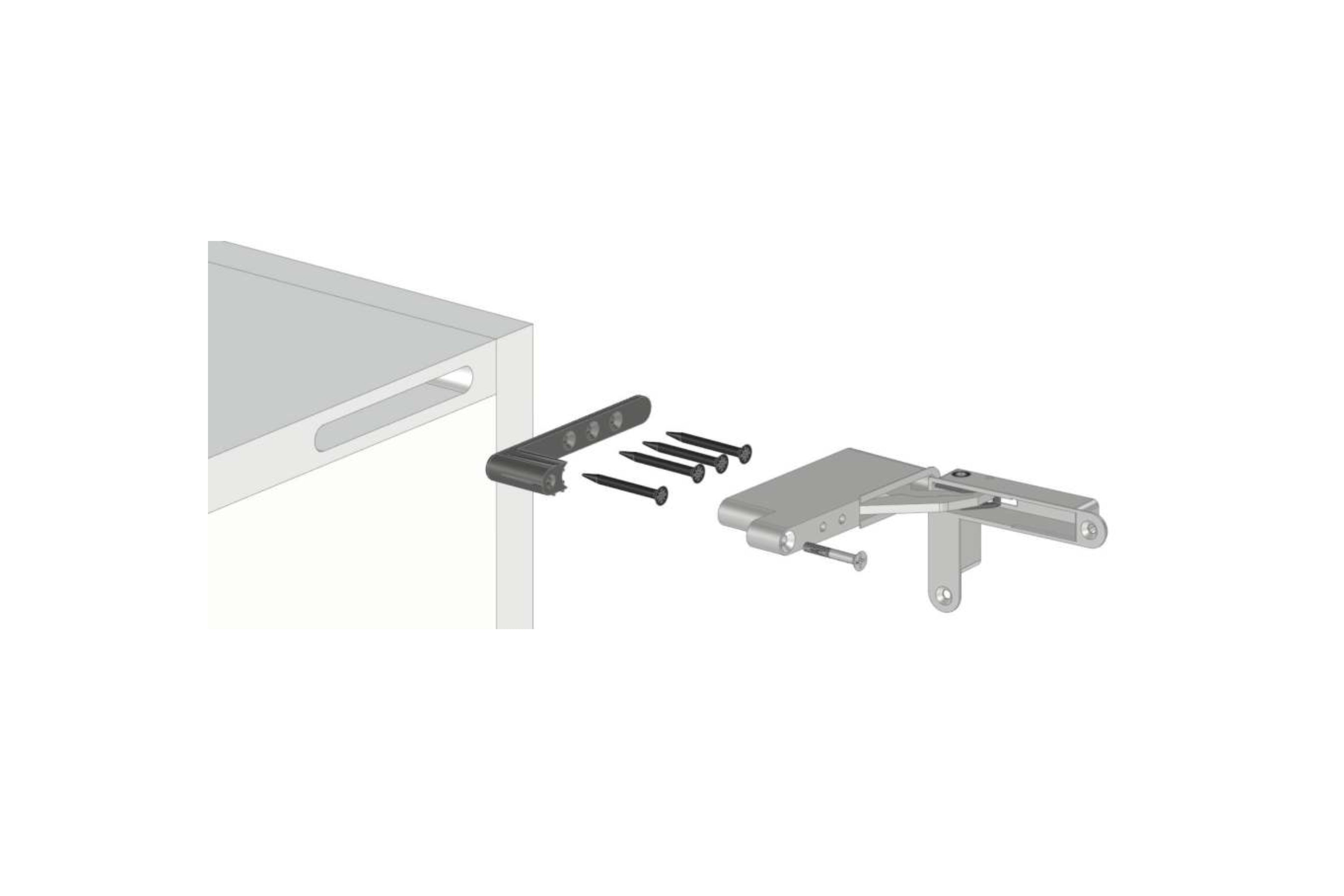 S Profile 30kg - Hinge Fixing Support